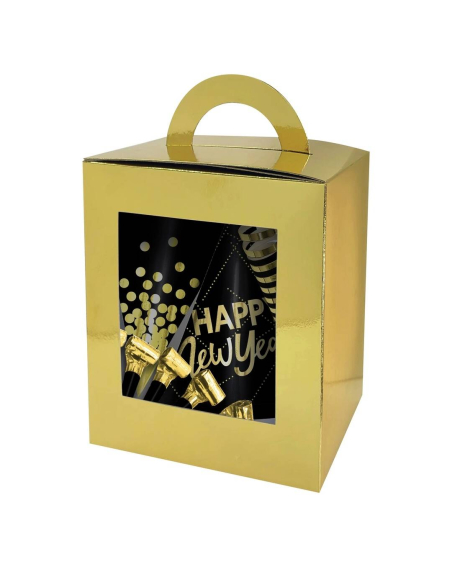 Kit cotillons 10 personnes – Coffret festif noir et or pour Nouvel An