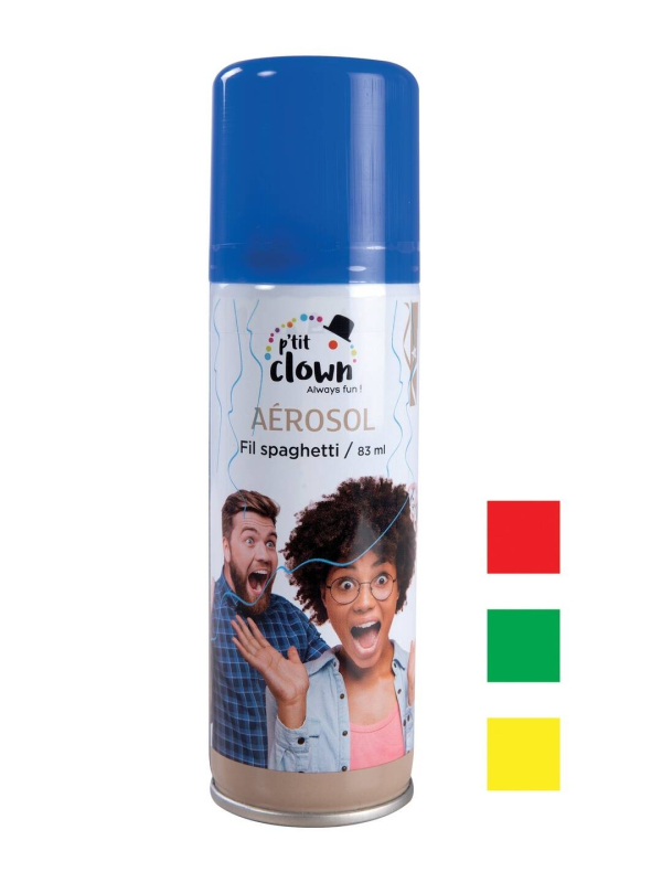 Spray serpentin 83 ml – Couleurs aléatoires pour fêtes et anniversaires