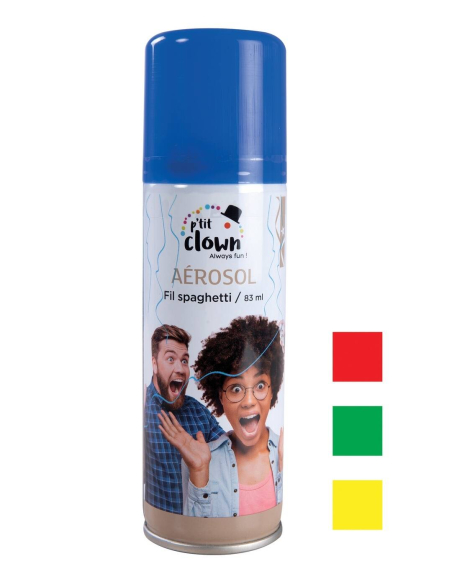 Spray serpentin 83 ml – Couleurs aléatoires pour fêtes et anniversaires