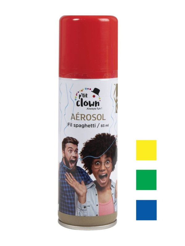 Spray serpentin 83 ml – Couleurs aléatoires pour fêtes et anniversaires