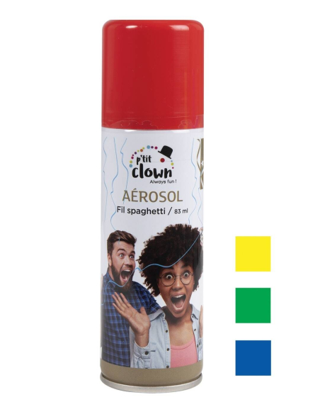 Spray serpentin 83 ml – Couleurs aléatoires pour fêtes et anniversaires
