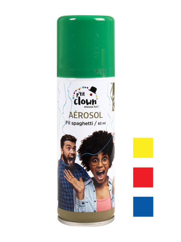 Spray serpentin 83 ml – Couleurs aléatoires pour fêtes et anniversaires