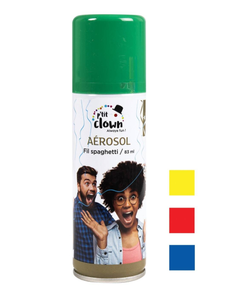 Spray serpentin 83 ml – Couleurs aléatoires pour fêtes et anniversaires