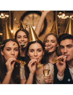 Sans-gênes - lot de 6 - or pour fêtes et nouvel an