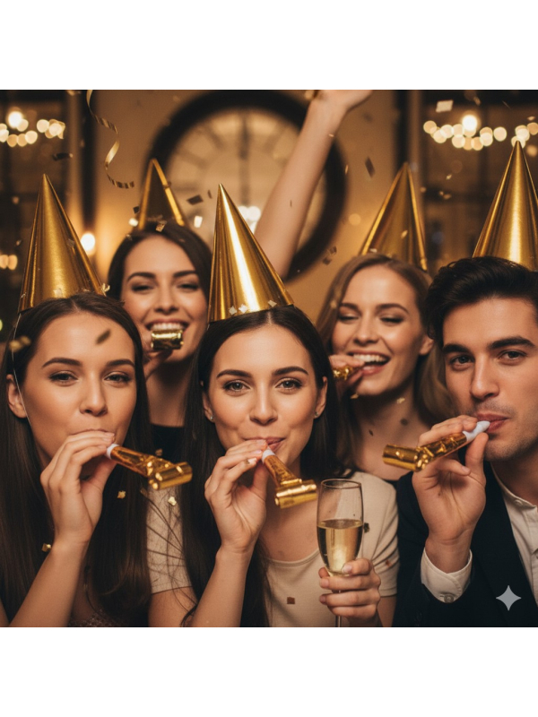 Sans-gênes - lot de 6 - or pour fêtes et nouvel an