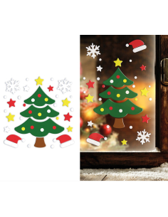 Décoration en gel de Noël 20 × 25 cm – Sapin, étoiles et accessoires festifs 2