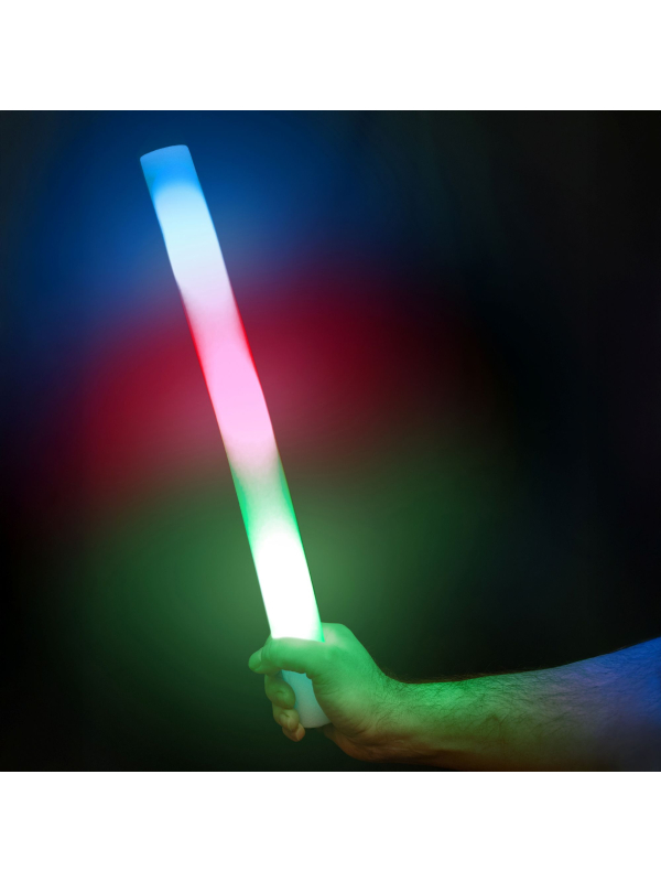 Lot de 10 Bâtons LED en mousse multicouleur – Accessoires lumineux de fête 48 cm