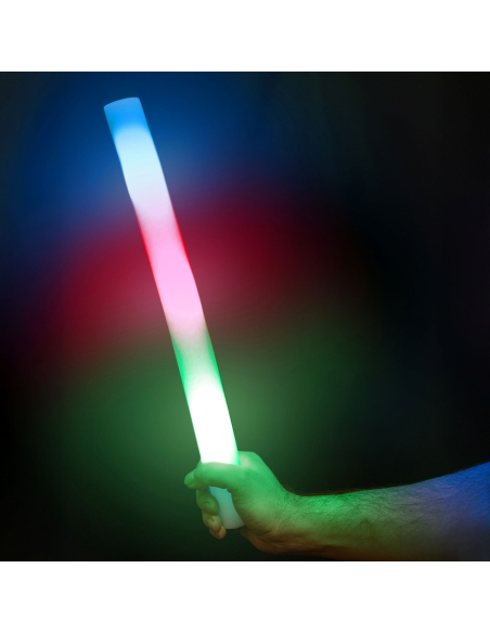 Lot de 10 Bâtons LED en mousse multicouleur – Accessoires lumineux de fête 48 cm
