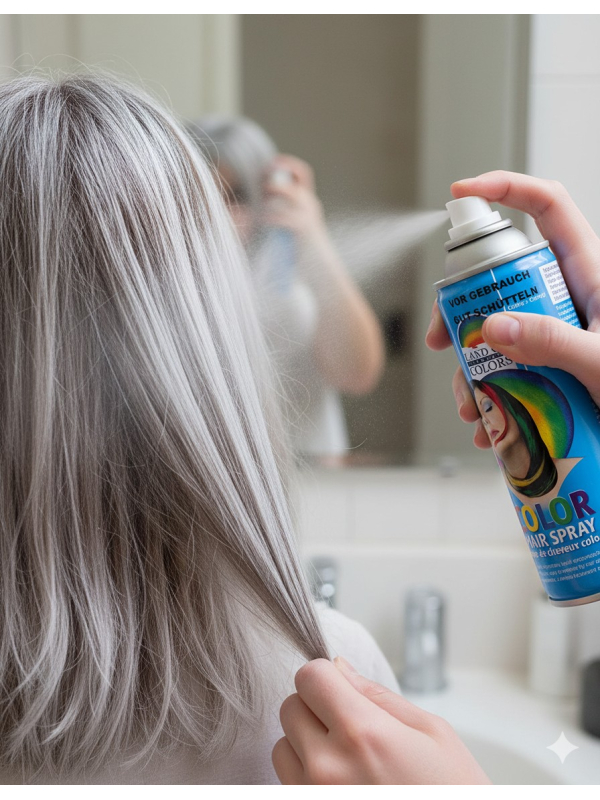 Laque cheveux blancs 111 ml – Spray colorant temporaire pour Halloween