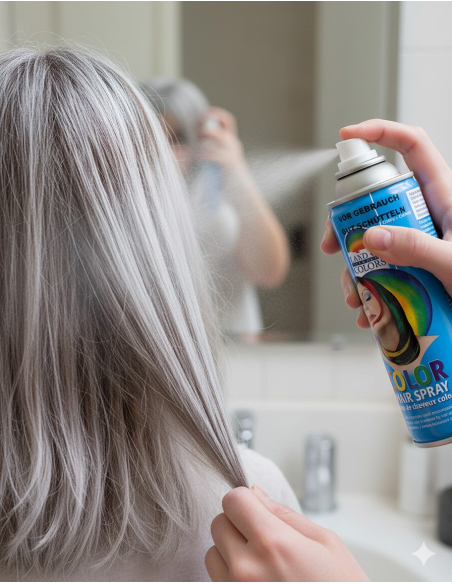 Laque cheveux blancs 111 ml – Spray colorant temporaire pour Halloween