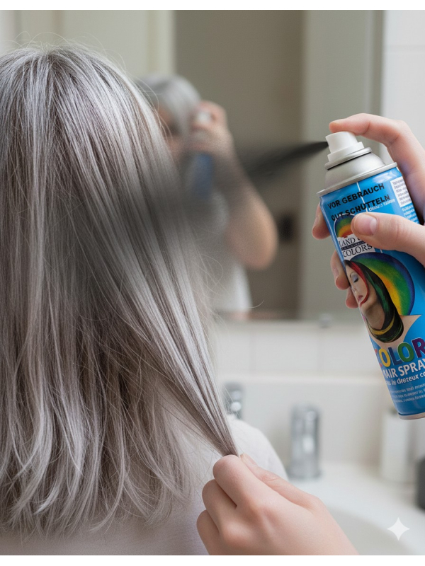 Laque cheveux noirs 111 ml – Spray colorant temporaire pour Halloween
