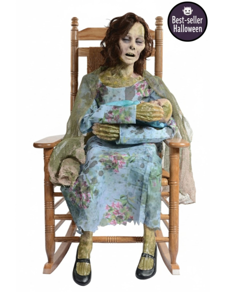Automate Zombie Maman Animé Rocking Moldy Mommy – Décoration Halloween Taille Humaine