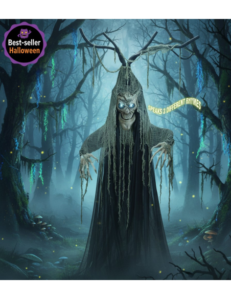 Automate Halloween Arbre Hanté Animé 2 m – Sons, Lumières & Mouvements