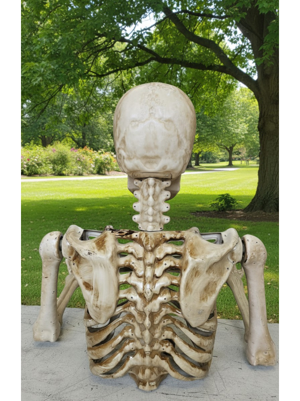Squelette Halloween Extérieur 104 cm – Buste Articulé avec Bras et Crâne Réalistes