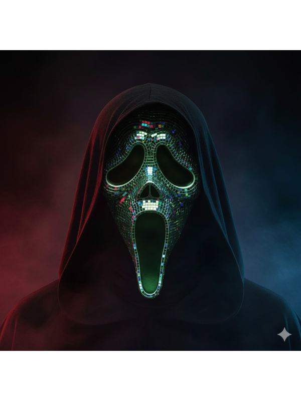 Masque Disco Ghost Face® 2025 : Brillez avec l'Icône de Scream !
