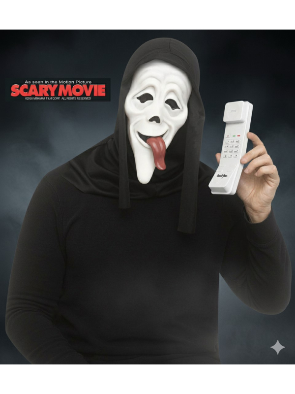 Kit masque et téléphone Wassup ! Revivez la Terreur de Scream -Ghost Face®