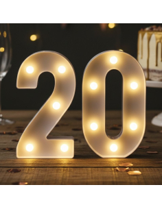 Chiffre Lumineux LED 2 – Décoration Anniversaire, Mariage ou Événement