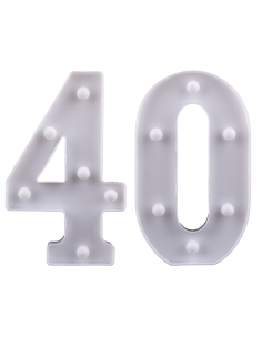 Chiffre Lumineux LED 40 – Décoration Anniversaire Élégante et Lumineuse 2