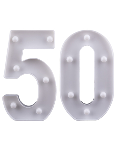 Chiffre Lumineux LED 50 – Déco Anniversaire & Noces d’Or Élégante 2