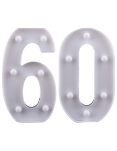 Chiffre Lumineux LED 60 – Décoration Élégante pour Anniversaire ou Noces de Diamant 2