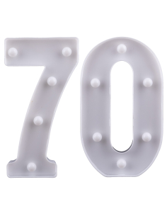 Chiffre Lumineux LED 70 – Déco Anniversaire & Noces de Platine Élégante 2