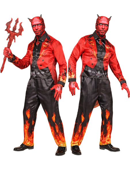 Déguisement Diable Homme complet (S à XXL) – Masque à cornes