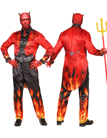 Déguisement Diable Homme complet (S à XXL) – Masque à cornes