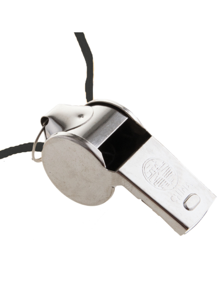 Sifflet Métallique avec Cordon – Accessoire de Gendarme ou d’Arbitre pour Adulte et Enfant