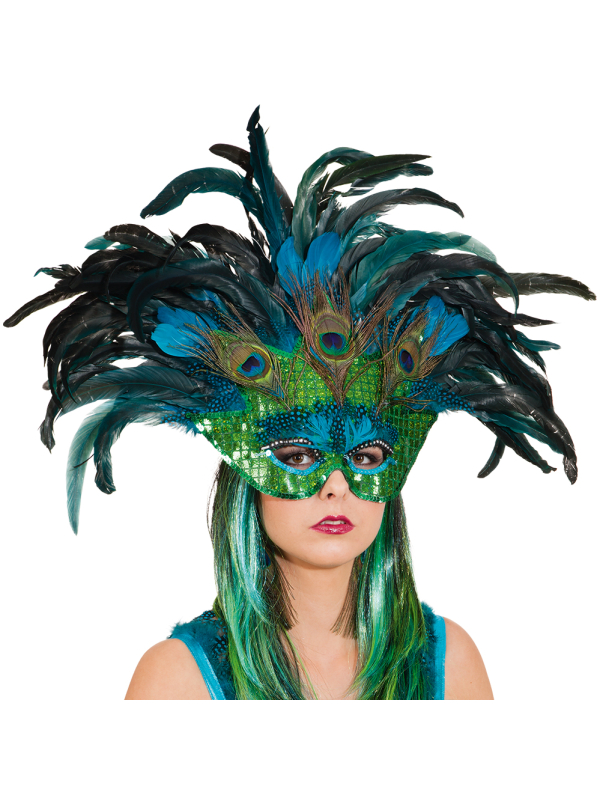 Masque Carnaval Brésilien Oiseau de Paradis Deluxe – Explosion de Plumes et d’Éclat