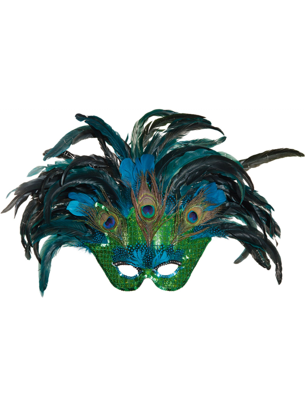 Masque Carnaval Brésilien Oiseau de Paradis Deluxe – Explosion de Plumes et d’Éclat