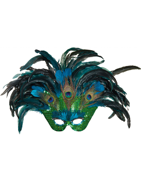 Masque Carnaval Brésilien Oiseau de Paradis Deluxe – Explosion de Plumes et d’Éclat