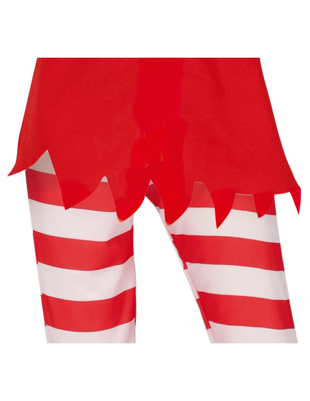 Déguisement Lutin Espiègle Femme – Costume complet rouge et blanc pour Noël
