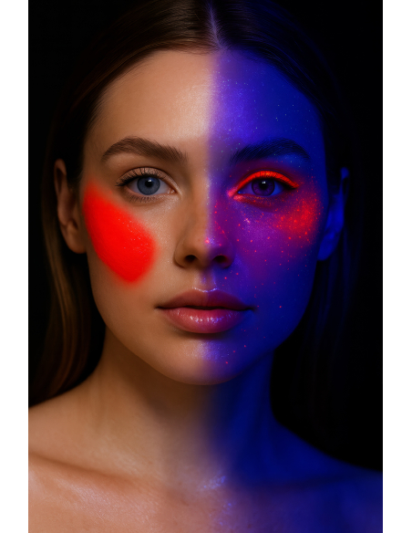 Maquillage Fluo Rose – Tube 10 ml – Couleur Néon pour Soirées, Festivals et Halloween