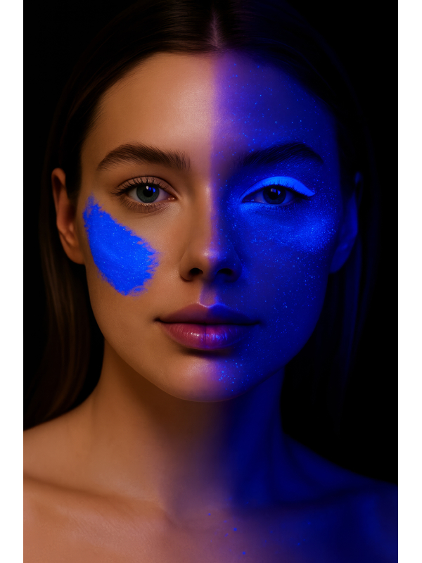 Maquillage Fluo Bleu – Tube 10 ml – Couleur Néon pour Soirées, Festivals et Halloween