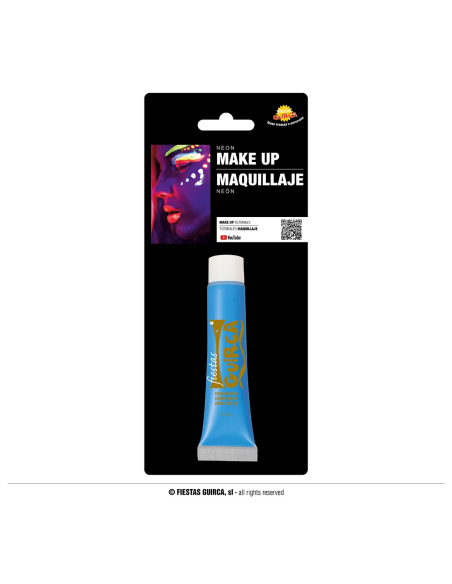 Maquillage Fluo Bleu – Tube 10 ml – Couleur Néon pour Soirées, Festivals et Halloween