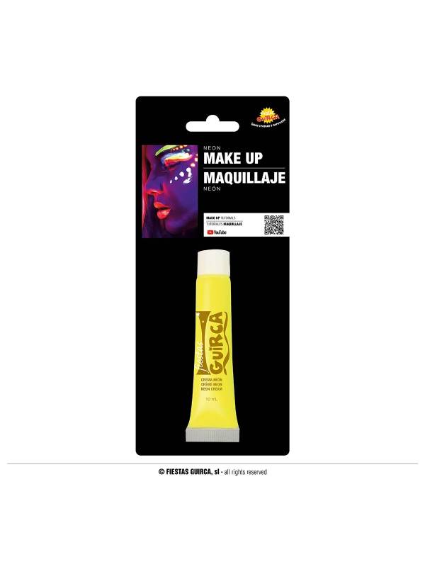 Maquillage Fluo Jaune – Tube 10 ml – Effet Néon Lumineux pour Soirées et Festivals
