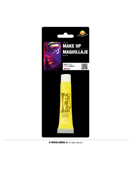 Maquillage Fluo Jaune – Tube 10 ml – Effet Néon Lumineux pour Soirées et Festivals
