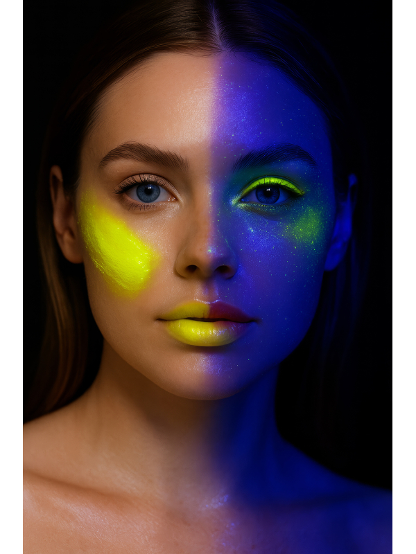 Maquillage Fluo Jaune – Tube 10 ml – Effet Néon Lumineux pour Soirées et Festivals