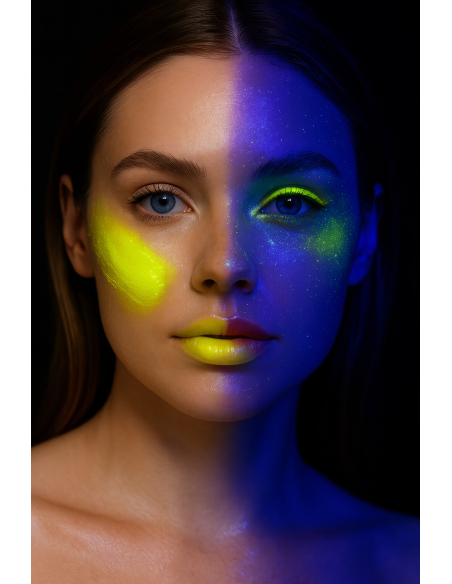 Maquillage Fluo Jaune – Tube 10 ml – Effet Néon Lumineux pour Soirées et Festivals