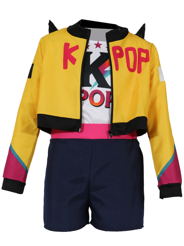 Déguisement K-Pop Star Nova pour fille – Tenue de danse coréenne tendance et colorée