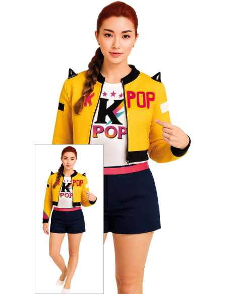 Déguisement K-Pop Star Nova Femme – Tenue de danse coréenne scintillante et tendance