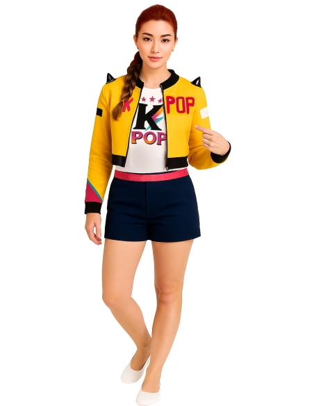 Déguisement K-Pop Star Nova Femme – Tenue de danse coréenne scintillante et tendance