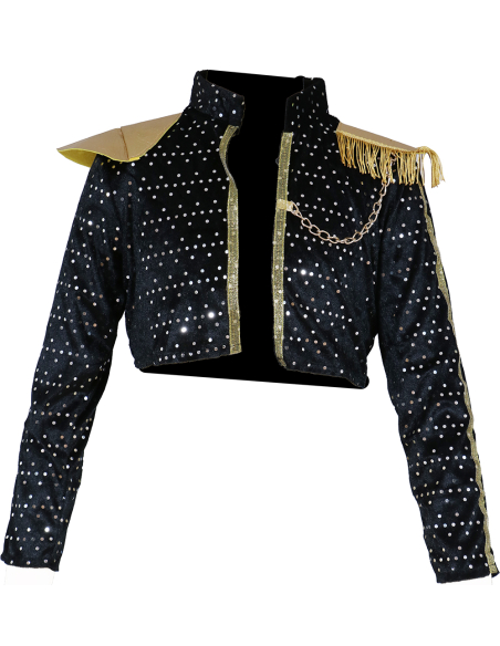 Pop-Star Silver Leader – Déguisement K-Pop enfant/ado (veste, ceinture, bas argenté, t-shirt)