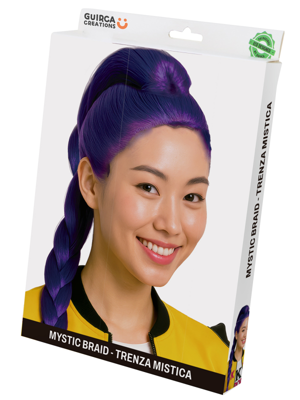 Perruque Femme Violette Longue Tressée Style K-Pop – Mystic Braid