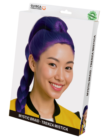 Perruque Femme Violette Longue Tressée Style K-Pop – Mystic Braid