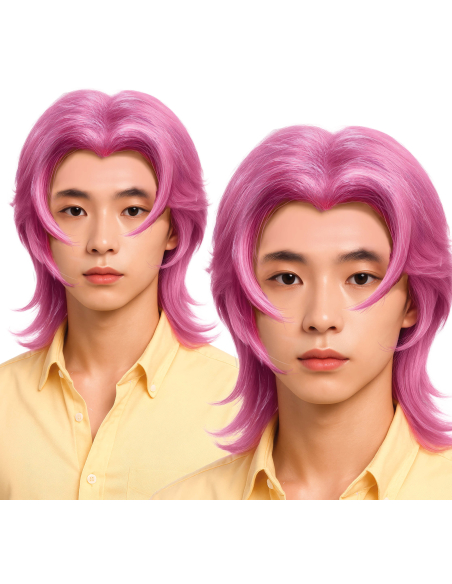 Perruque Rose Démon K-Pop – Look Rock Star Coréenne