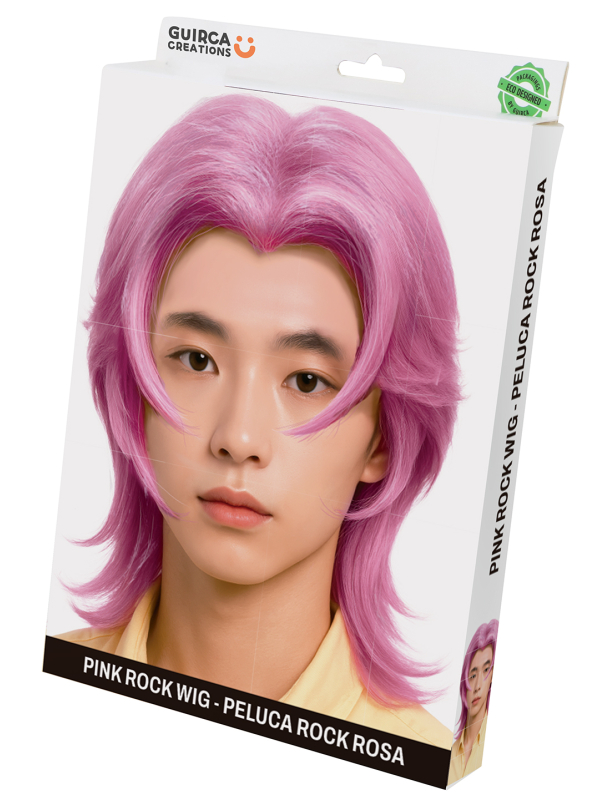 Perruque Rose Démon K-Pop – Look Rock Star Coréenne