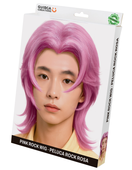 Perruque Rose Démon K-Pop – Look Rock Star Coréenne