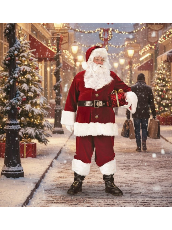 Costume de Père Noël Deluxe en Grande Taille pour Professionnels : Alliez Élégance et Confort