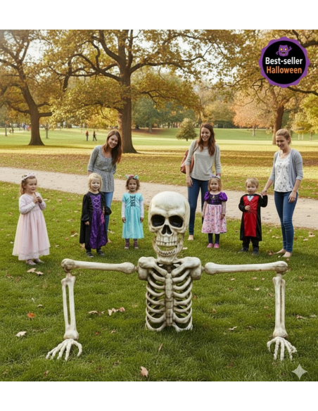 Squelette Géant Halloween Sortant de Terre : 1,2m de Frissons Garantis